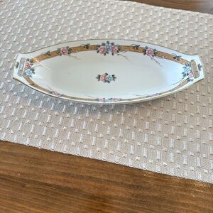 Elegant Floral Oval Serving Platter